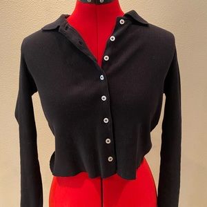 Brandy Melville long sleeve button up sweater